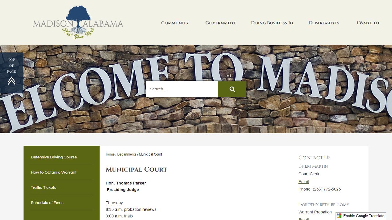 Municipal Court | Madison, AL - Official Website